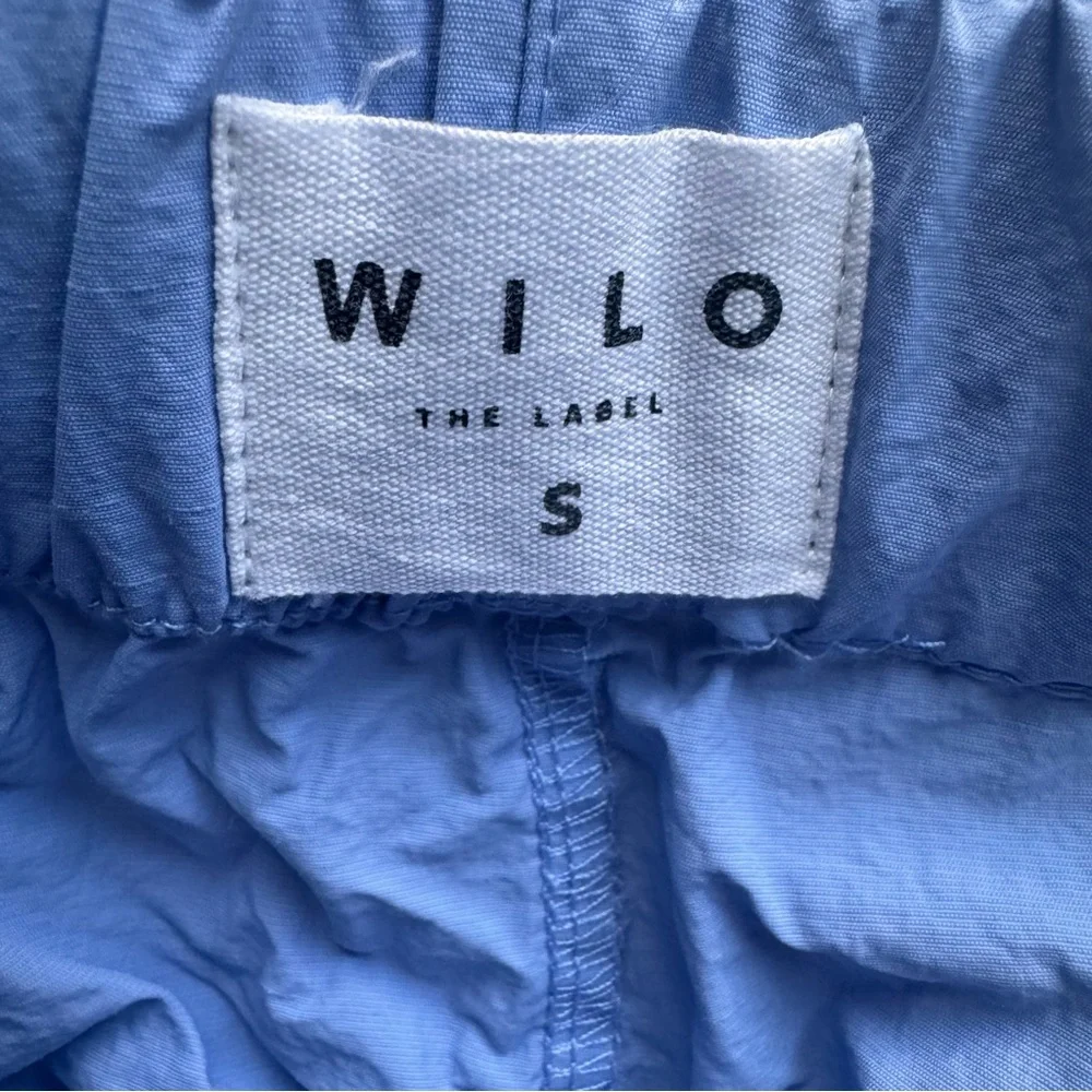 WILO The Label Light Blue Parachute Pants Relaxed Streetwear Dance Pants Size S